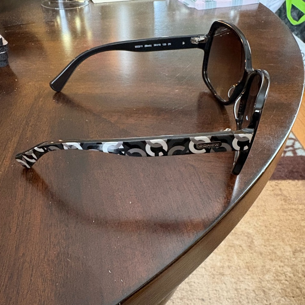 Coach Women's Black Oversized Square Sunglasses - Picture 5 of 6